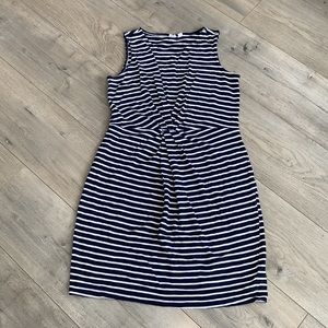 Gap Navy/White Striped Dress Small